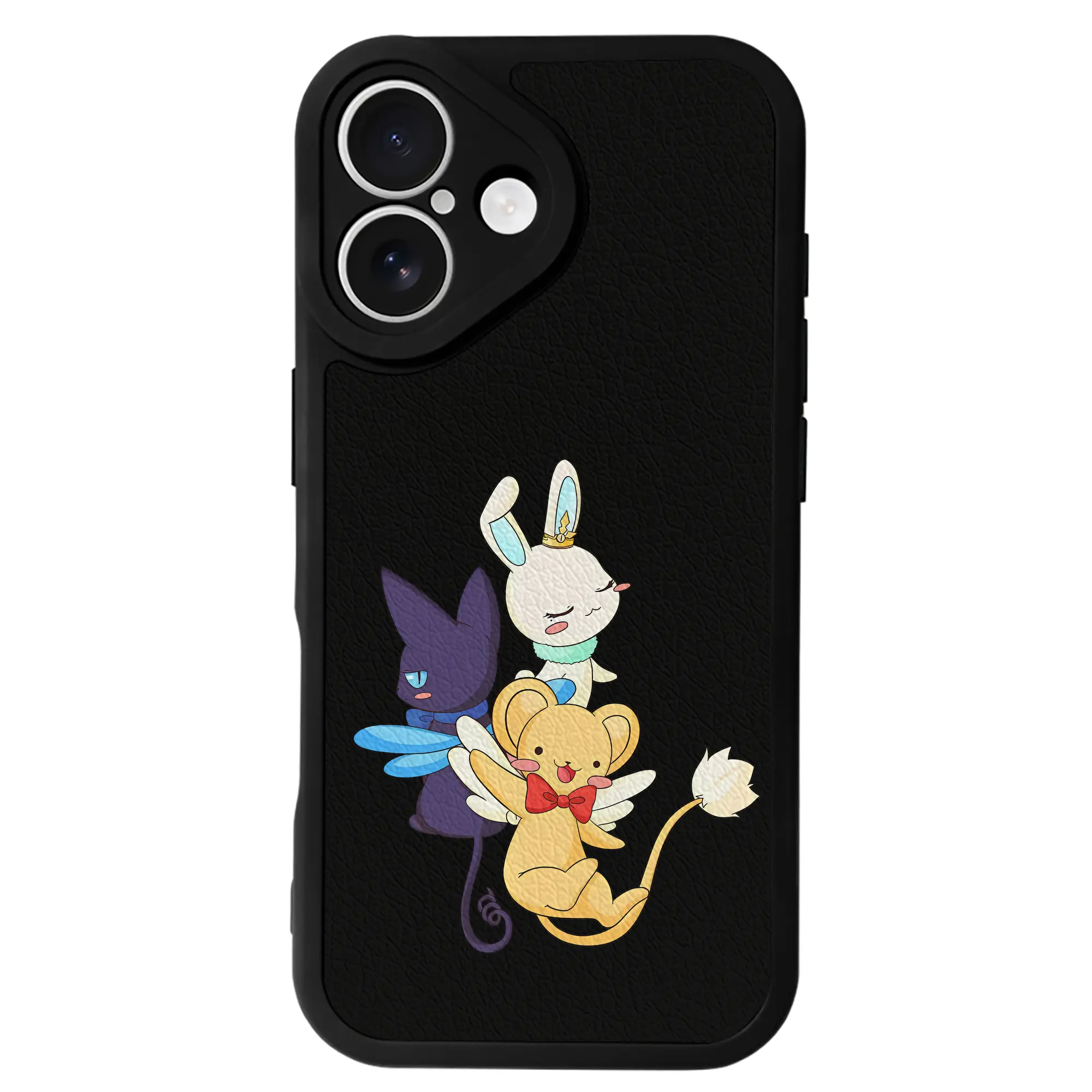 カードキャプターさくら グッズ,モモ - IPhone 16シリーズ対応 ・ シリコンスマホケース ・ レザー調 ・ 高精度フィット ・ 耐衝撃 ・ ワイヤレス充電対応 ・ 精密カット